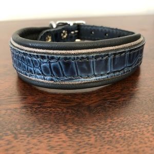 Leather padded dog collar